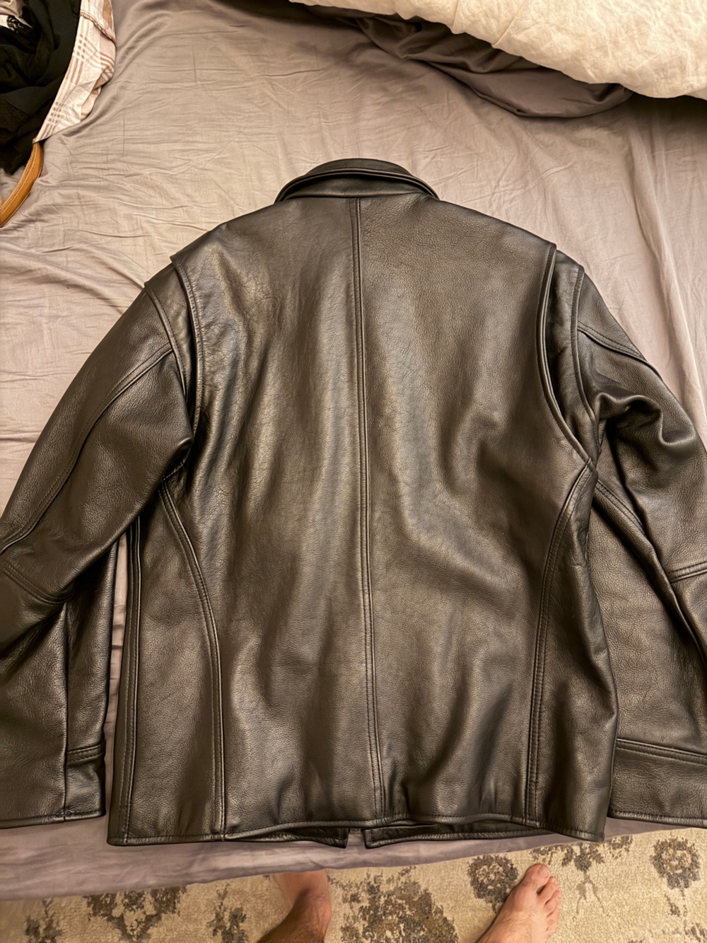 Vanson Black Leather Zip-Front Men's Dakota Jacket - Picture 4 of 6